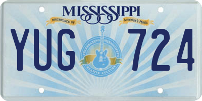 MS license plate YUG724