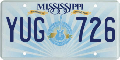 MS license plate YUG726