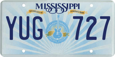 MS license plate YUG727