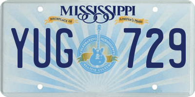MS license plate YUG729