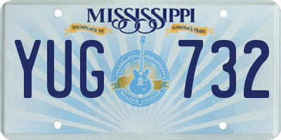 MS license plate YUG732