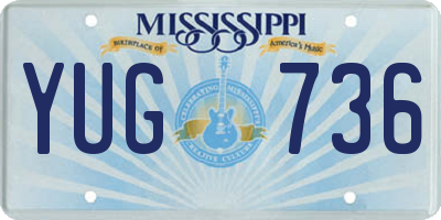 MS license plate YUG736