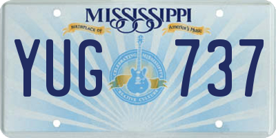 MS license plate YUG737