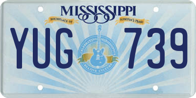 MS license plate YUG739
