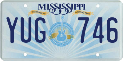 MS license plate YUG746