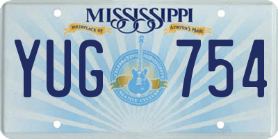 MS license plate YUG754