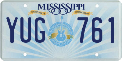 MS license plate YUG761