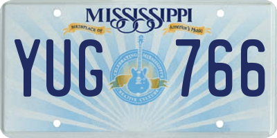 MS license plate YUG766