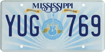 MS license plate YUG769