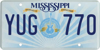 MS license plate YUG770