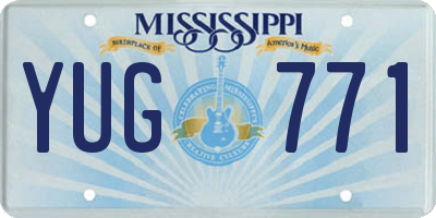 MS license plate YUG771