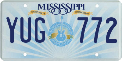 MS license plate YUG772