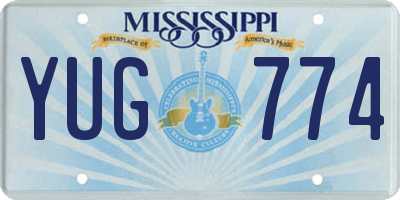 MS license plate YUG774