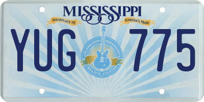 MS license plate YUG775