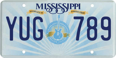 MS license plate YUG789