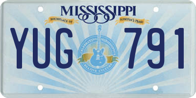 MS license plate YUG791