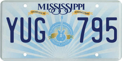 MS license plate YUG795