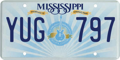 MS license plate YUG797