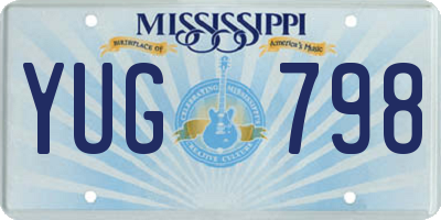 MS license plate YUG798