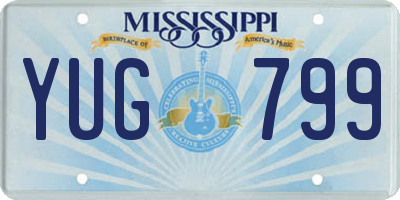 MS license plate YUG799