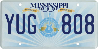 MS license plate YUG808