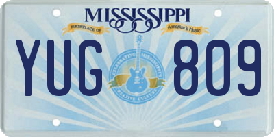 MS license plate YUG809