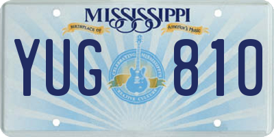 MS license plate YUG810