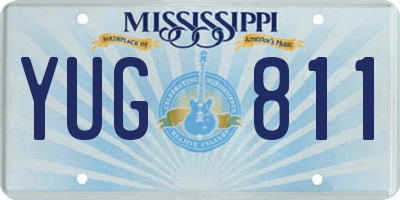 MS license plate YUG811