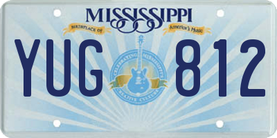 MS license plate YUG812