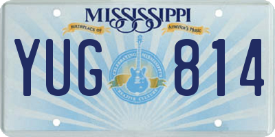 MS license plate YUG814