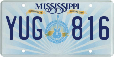 MS license plate YUG816
