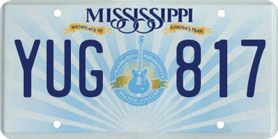 MS license plate YUG817