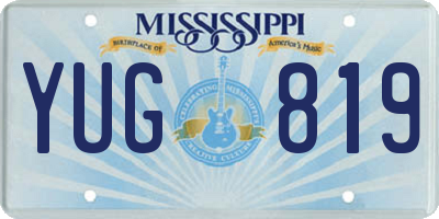 MS license plate YUG819