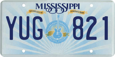 MS license plate YUG821