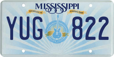 MS license plate YUG822