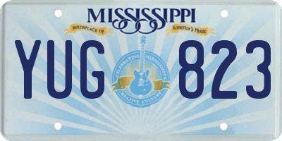 MS license plate YUG823