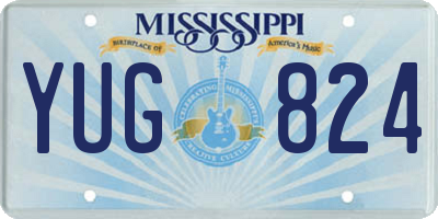 MS license plate YUG824