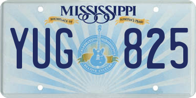 MS license plate YUG825