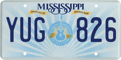 MS license plate YUG826
