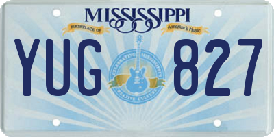 MS license plate YUG827