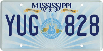 MS license plate YUG828