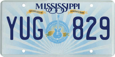 MS license plate YUG829