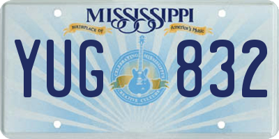 MS license plate YUG832