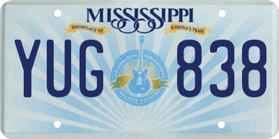 MS license plate YUG838