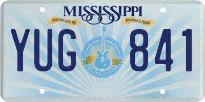 MS license plate YUG841