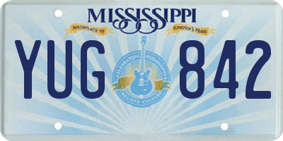 MS license plate YUG842