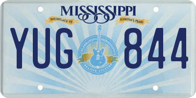 MS license plate YUG844