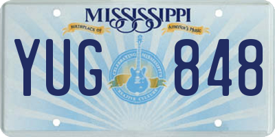 MS license plate YUG848