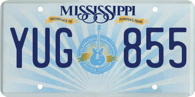 MS license plate YUG855