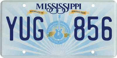 MS license plate YUG856
